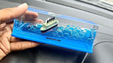 Car Dashboard Amazonite Sailing Ship with White Floating Ice Berg Nautical Showpiece Roposo Clout