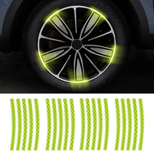 20Pcs Car Wheel Radium Sticker| Car & Bike Wheel Decoration Reflective Sticker Roposo Clout