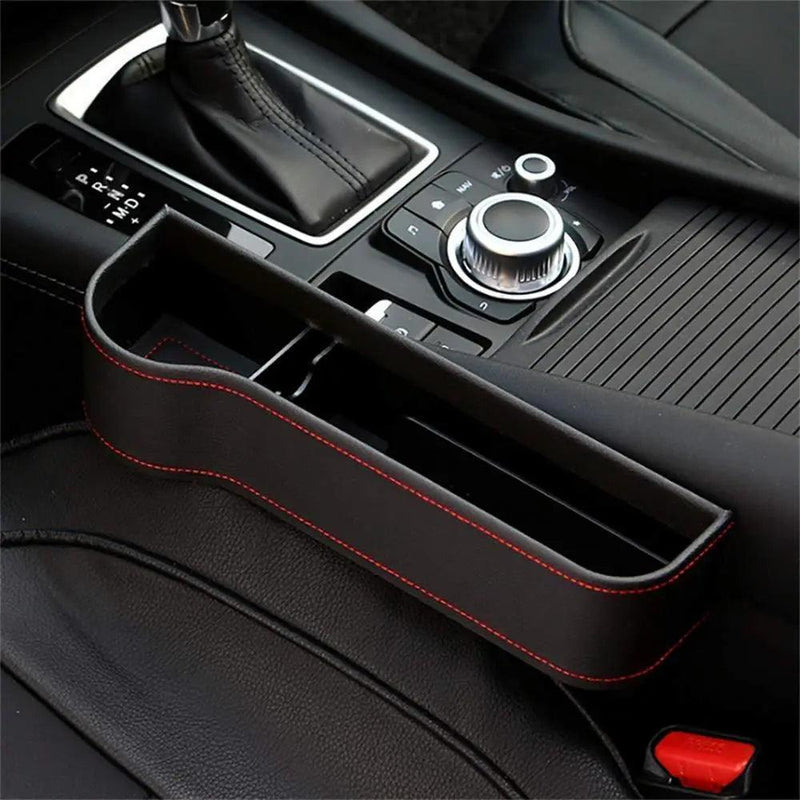 Seat Pockets PU Leather Car Console Side Organizer with Roposo Clout