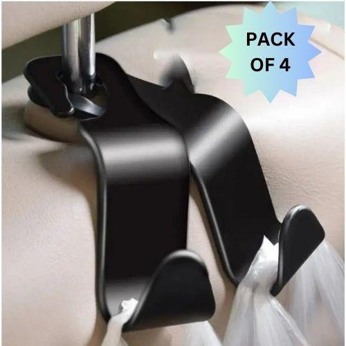 Car Organizer Plastic Hook Hanger for Holding Handbag Coat Purse Bag Water Bottle (Pack of 4) Roposo Clout