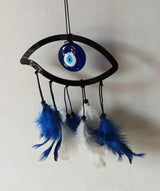 Car Rear View Mirror Decor Ornament Accessories Good Luck Charm Protection Interior Wall Hanging showpiece Dream Catchers (Evil Eye) Roposo Clout