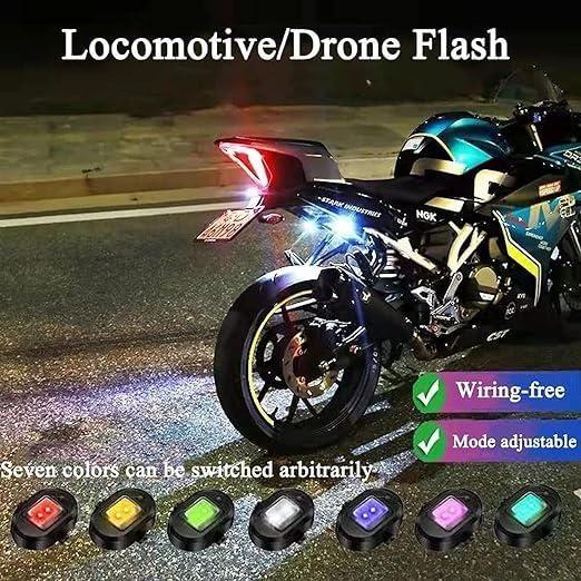 Safety Signal Aircraft Blinking Strobe 7 Colors Led Light Multipurpose Waterproof for Motorbike (Pack of 4) Roposo Clout