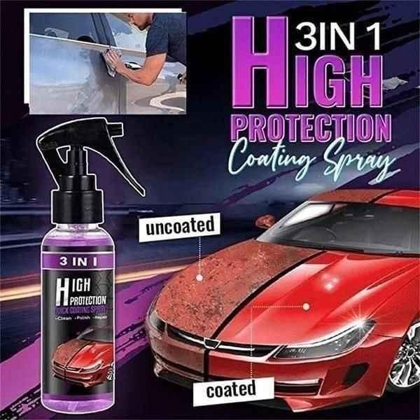 3 in 1 High Protection Quick Car Ceramic Coating Spray - Car Wax Polish Spray (Pack of 1) Roposo Clout