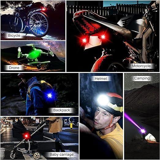 Safety Signal Aircraft Blinking Strobe 7 Colors Led Light Multipurpose Waterproof for Motorbike (Pack of 4) Roposo Clout