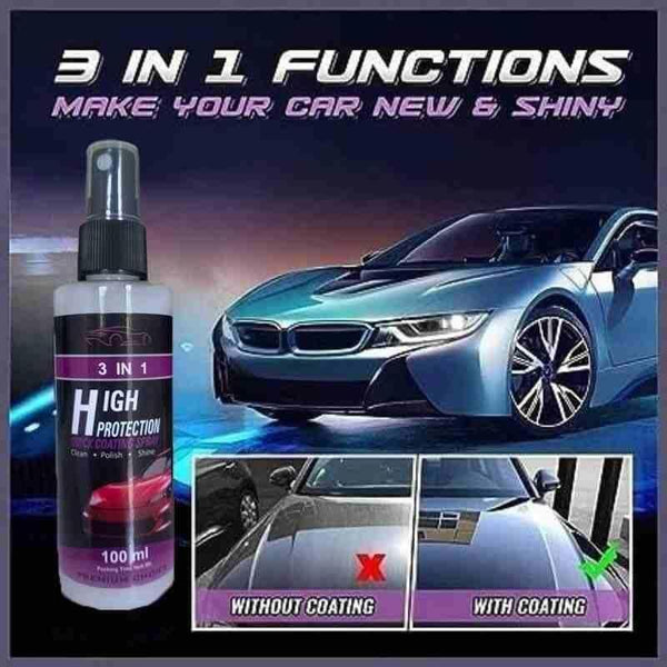 3 in 1 High Protection Quick Car Ceramic Coating Spray - Car Wax Polish Spray Roposo Clout